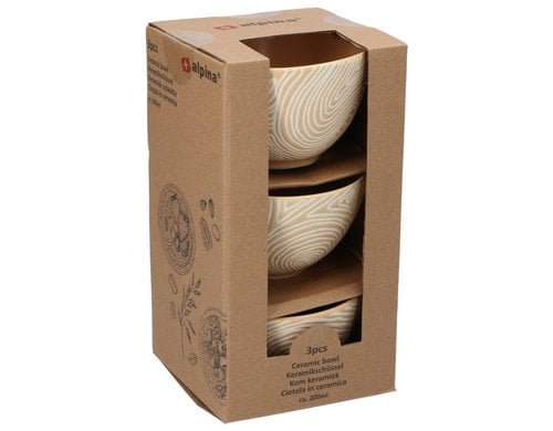 Alpina Müeslischüssel, 3 Stück 10.5x19.5 cm (DxH), Keramik