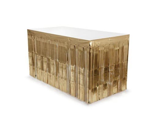 Partydeco Tischumrandung Fransen 80 x 300 cm, gold