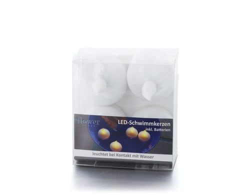 Balthasar Schwimmkerzen LED Outdoor 3.7x4.4 cm, Weiss