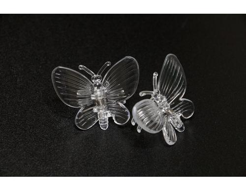 Ambiance Rispenclips, Schmetterling 10Stück,transparent,Kunststoff,für Orchidee