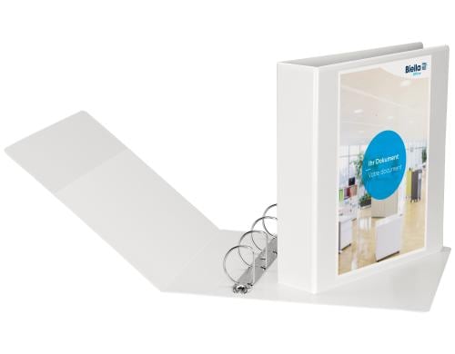 Biella Zeigebuch Creative PP XL 7.5 cm 4 Ring, weiss