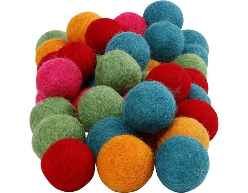 Creativ Company Filzkugeln farbig 64 Stück, 20 mm