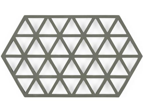Zone Topfuntersetzer Triangles Olive Taupe Grösse 24x13.8x0.7 cm, Silikon