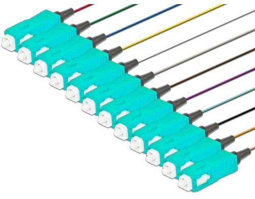 Lightwin Faserpigtail, SC, Multimode, 50/125µm, 2.0m, OM3, 12-er Set