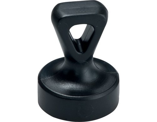 Berec Griffmagnet mit Öse, schwarz, 2-er Kunststoff, Ø 17 mm, Neodym