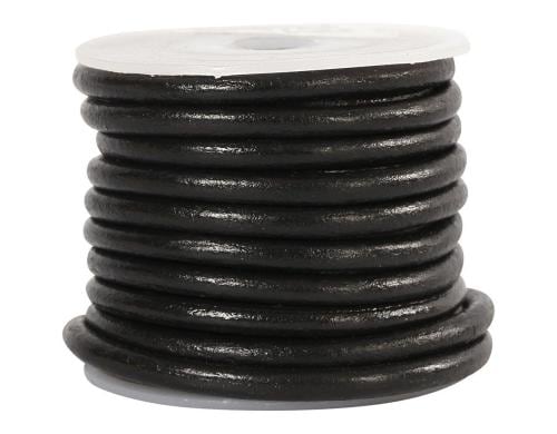 Creativ Company Lederband Stärke: 4 mm, Schwarz, 5m
