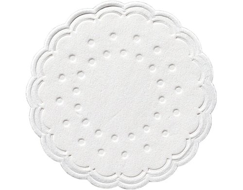 Duni Untersetzer Rund 7.5cm weiss D:7.5cm, 8-lagig, 250 Stk.