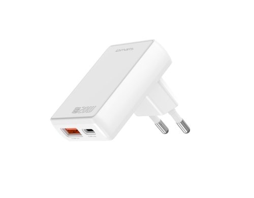 4smarts Netzladegerät FlatPlug Duos 20W GaN, weiss, USB-C + USB-A