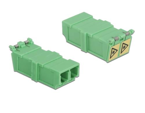 Delock LWL Kupplung mit Laserschutzklappe LC Duplex Buchse-LC Duplex Buchse 4 Stück